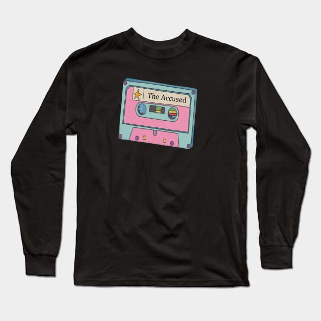 Vintage Cassettle Tape The Accused Long Sleeve T-Shirt by Beban Idup